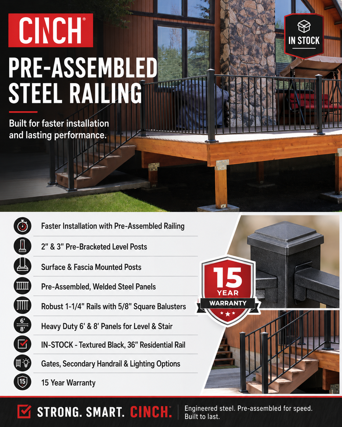 CINCH Preassembled Steel Railing